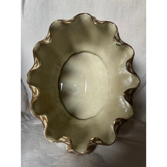 Vintage Chinese set Pair Hand Painted Candle Holders Candlestick gold bowl Asian - Picture 5 of 16